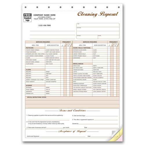 Cleaning Proposal Forms 