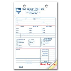 Road Service Towing Register Forms