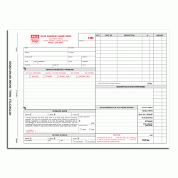 Motorcycle Repair Order Form