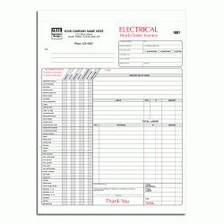 Custom Designed Electrical Forms