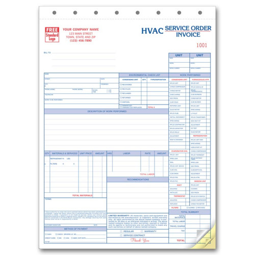 HVAC Detailed Checklist Service Forms 