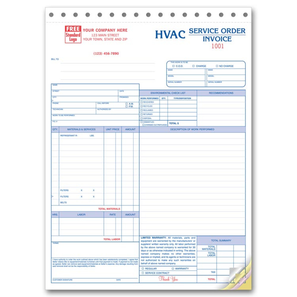 HVAC Work Orders - Large Format 