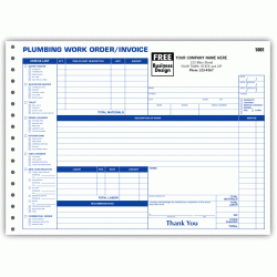 Detailed Plumbing Forms with Manilla Tag