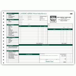 Work Order Forms for Landscapers