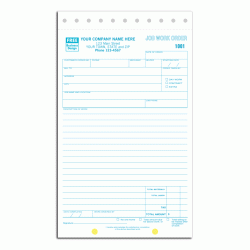 Carbonless Job Work Order Forms