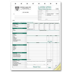 Landscaping Work Order Forms