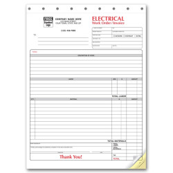 Electrical Work Orders with Manilla Tag