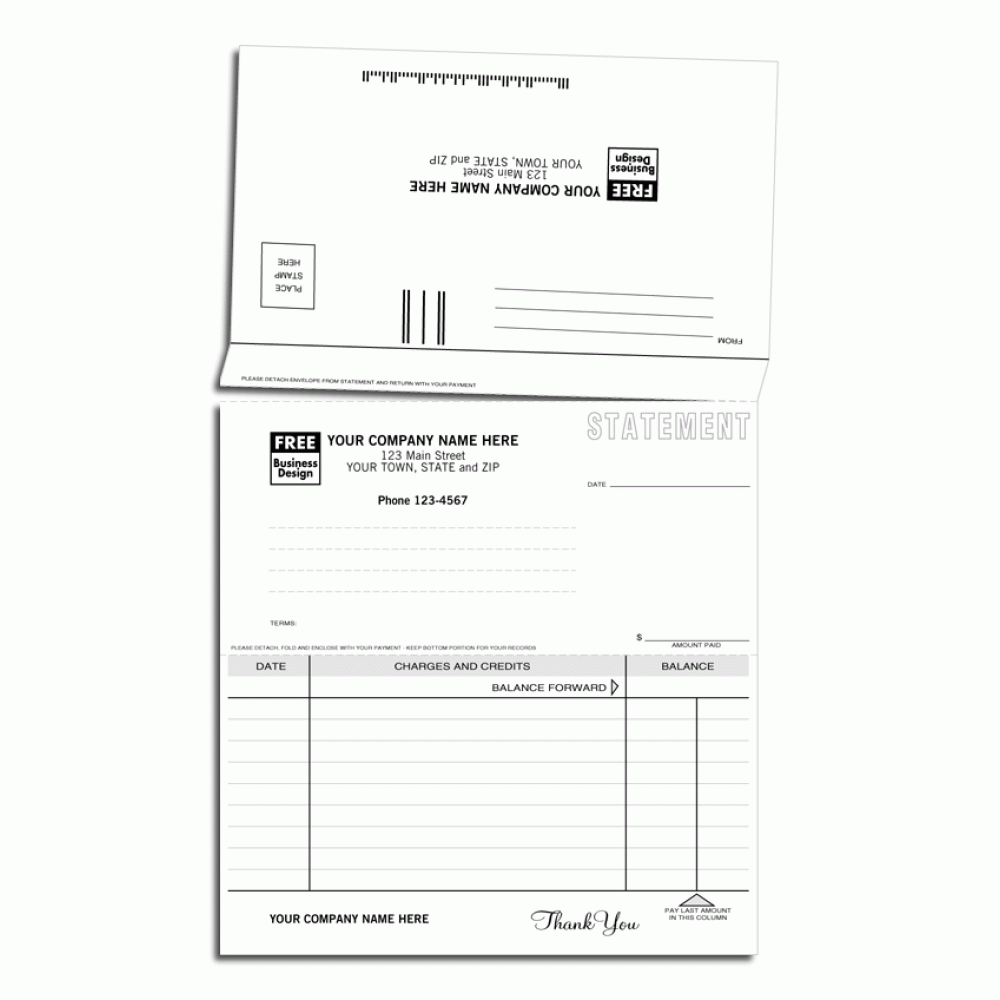 Statement with Return Payment Envelopes 