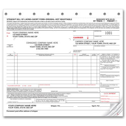 Regulated Bill of Lading Forms