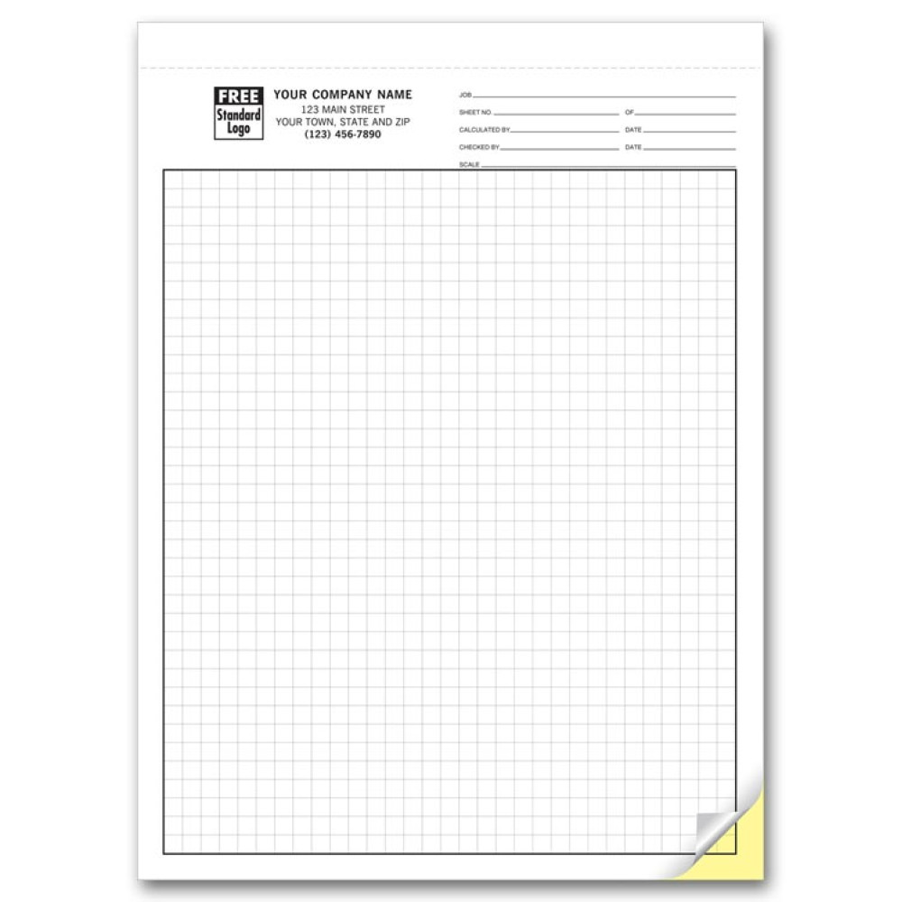 Carbonless Engineering Graph Paper - 1/4 Inch 