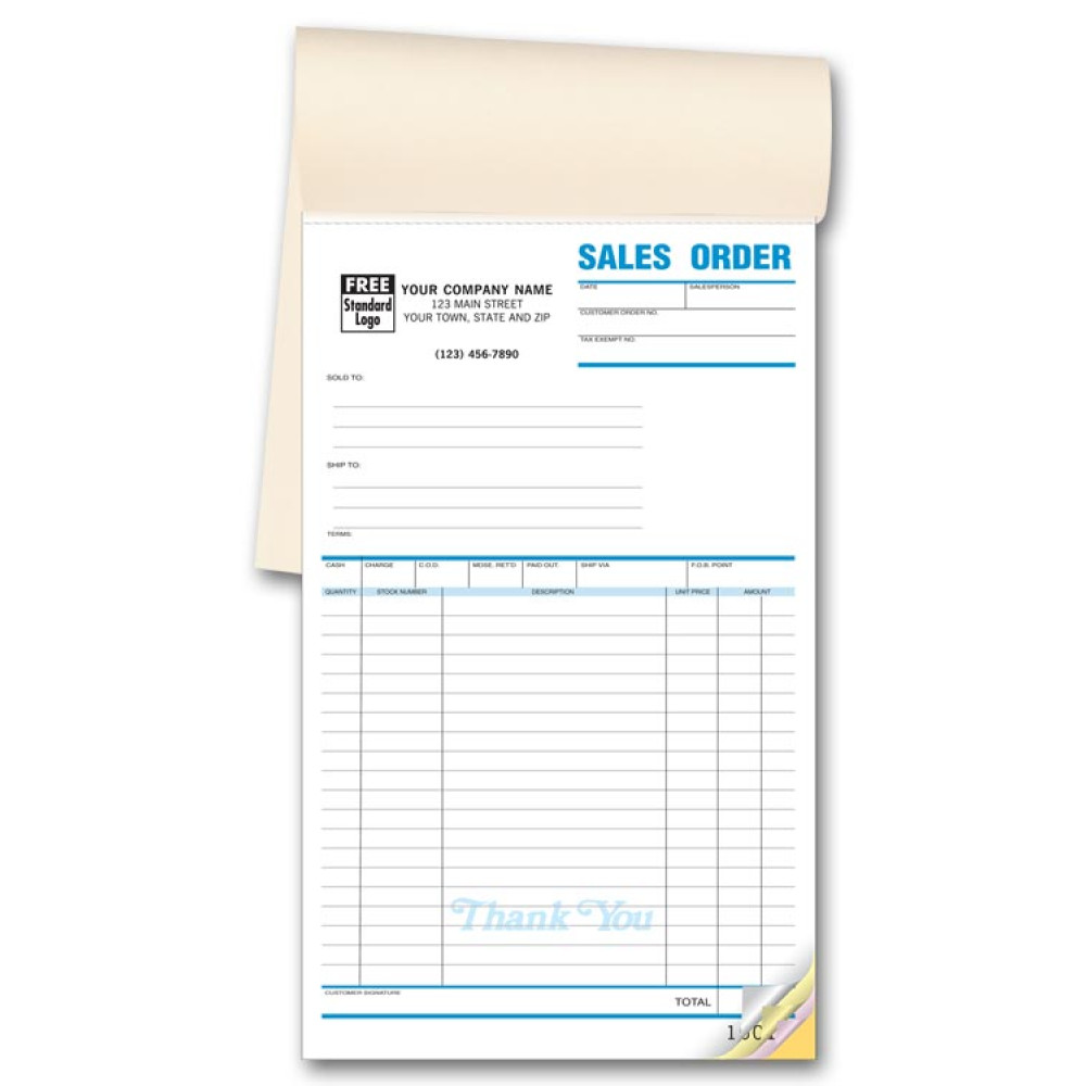 Carbonless Sales Order Form Books 