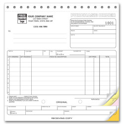 Purchase Order Forms with Receiving Report