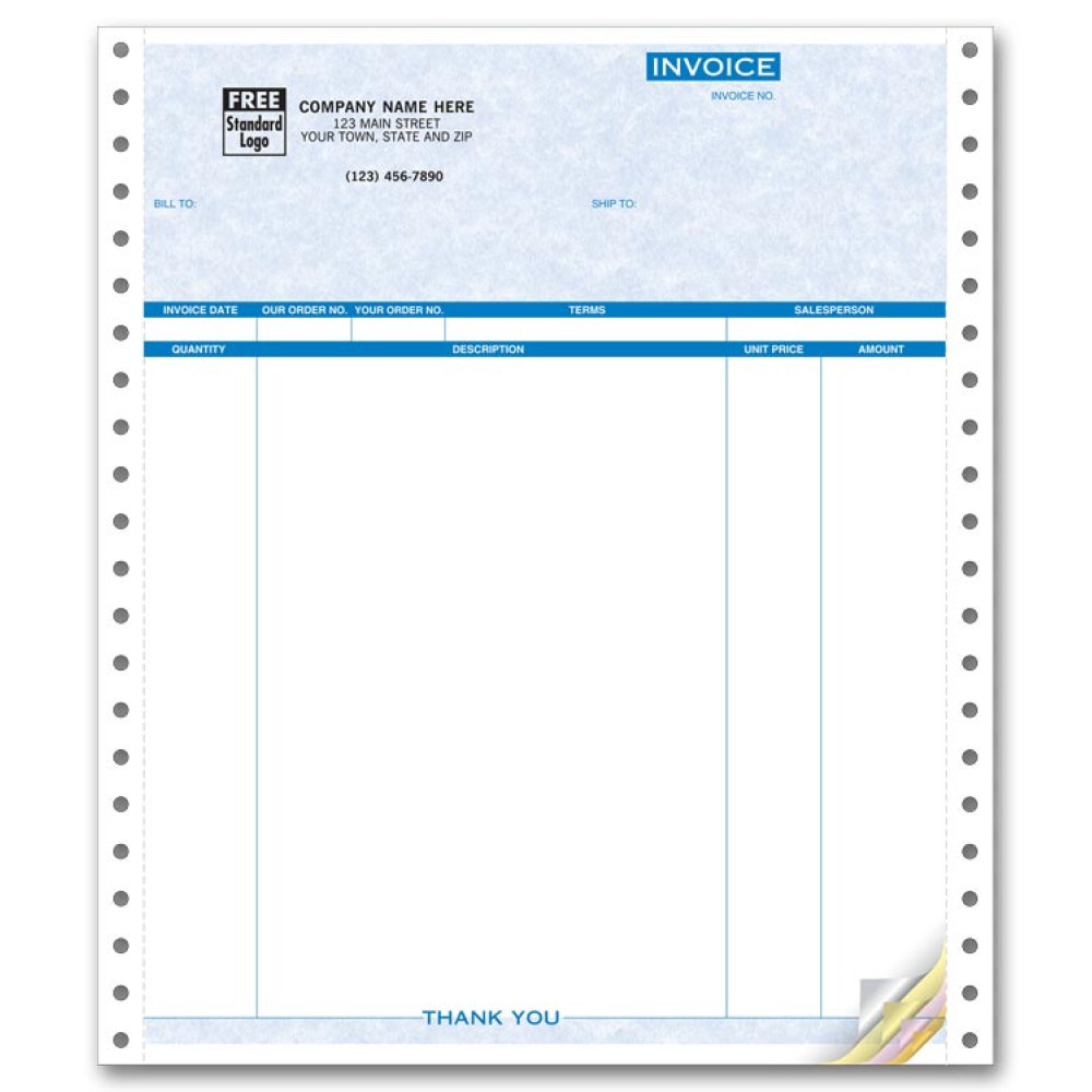 General Continuous Invoice - Parchment 