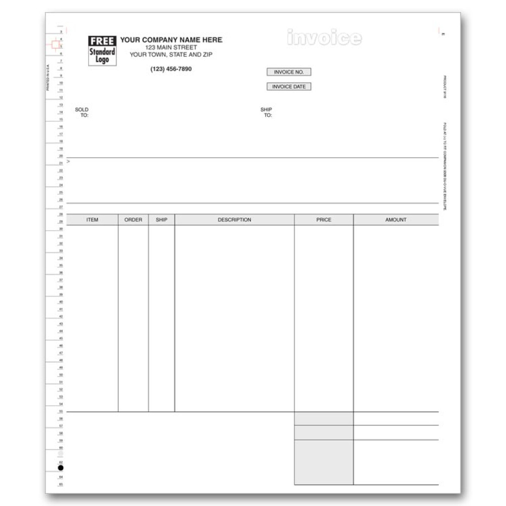 Continuous Inventory Invoice 