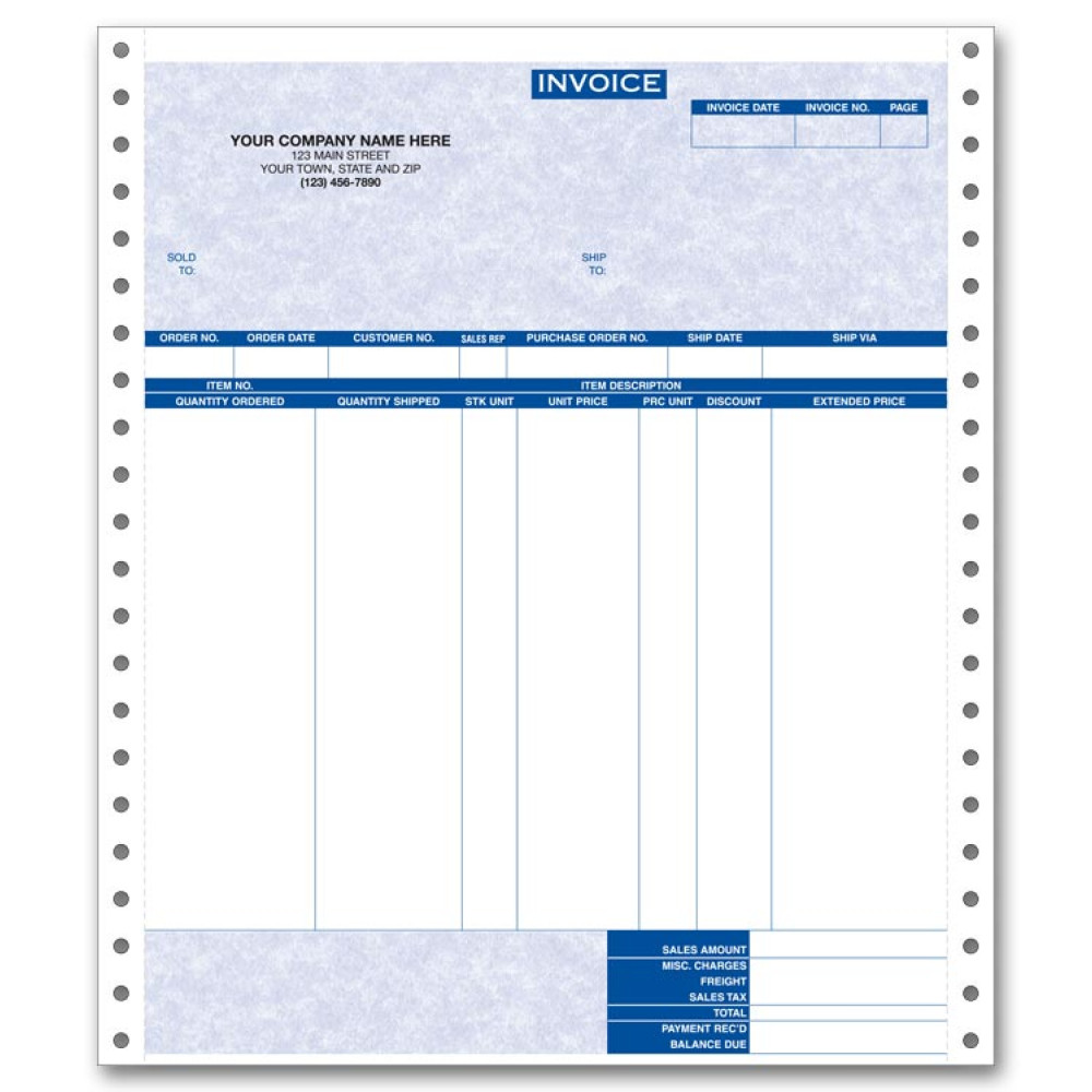 General Continuous Invoice for RealWorld - Parchment 