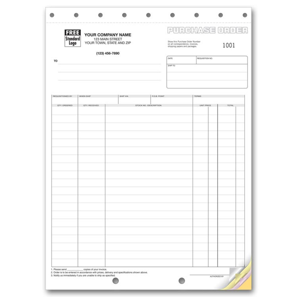 Carbonless Purchase Order Forms 