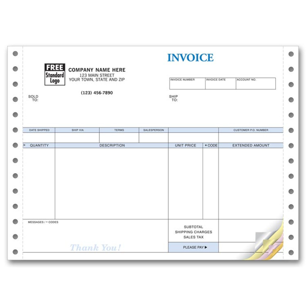 Compact Continuous Invoice 