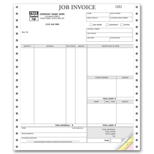 Continuous Job Invoice 