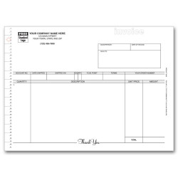 Compact Continuous Invoice with Mailing Label