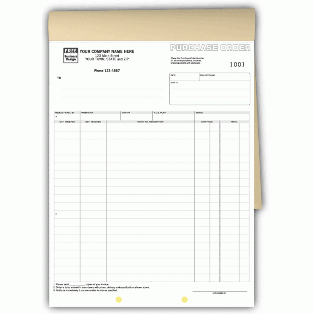 Long Purchase Order Books 