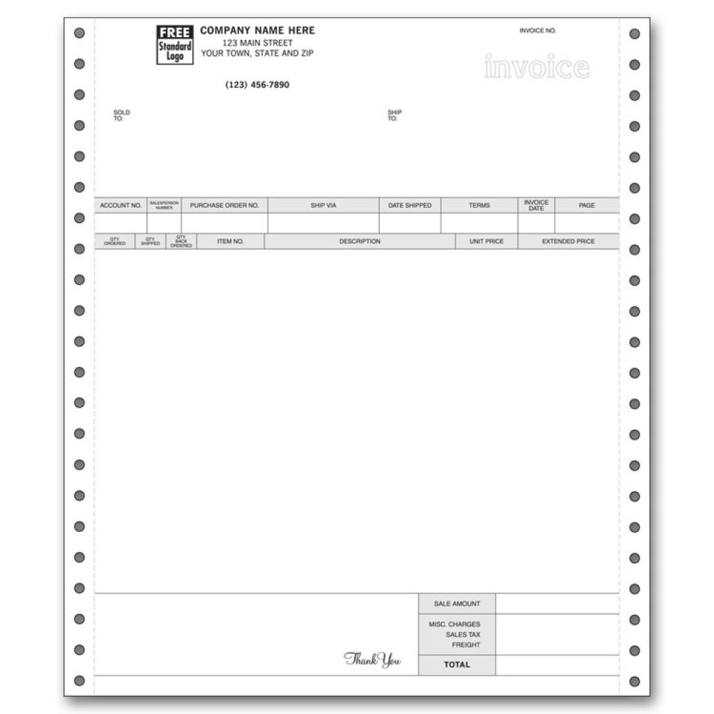 General Continuous Invoice for RealWorld & Great Plains 