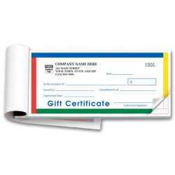 Personalized Gift Certificate Booklets