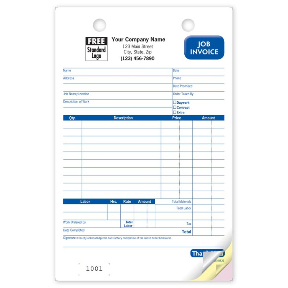 General Work Order Register Forms 