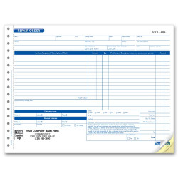 Repair Order With Key Tag, Carbonless