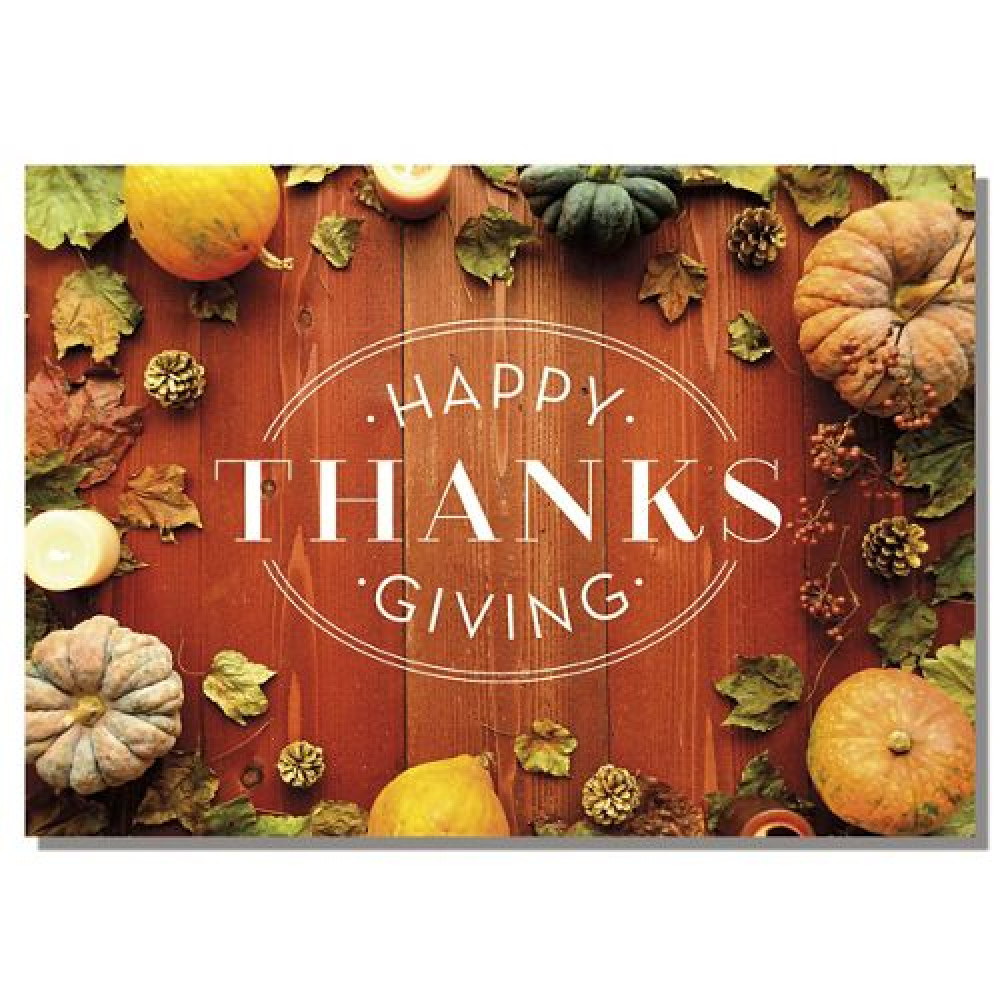 Rustic Bounty Thanksgiving Cards 