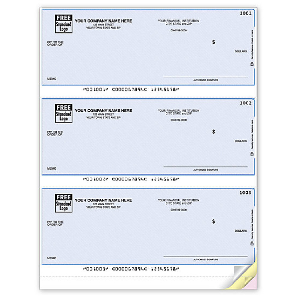 Laser 3 Per Page Checks, Unlined 