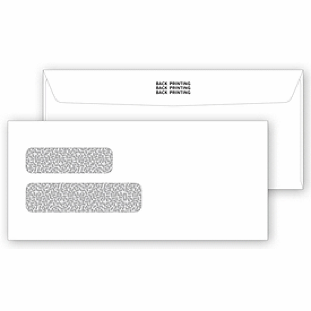 Gummed Double Window Confidential Envelopes 