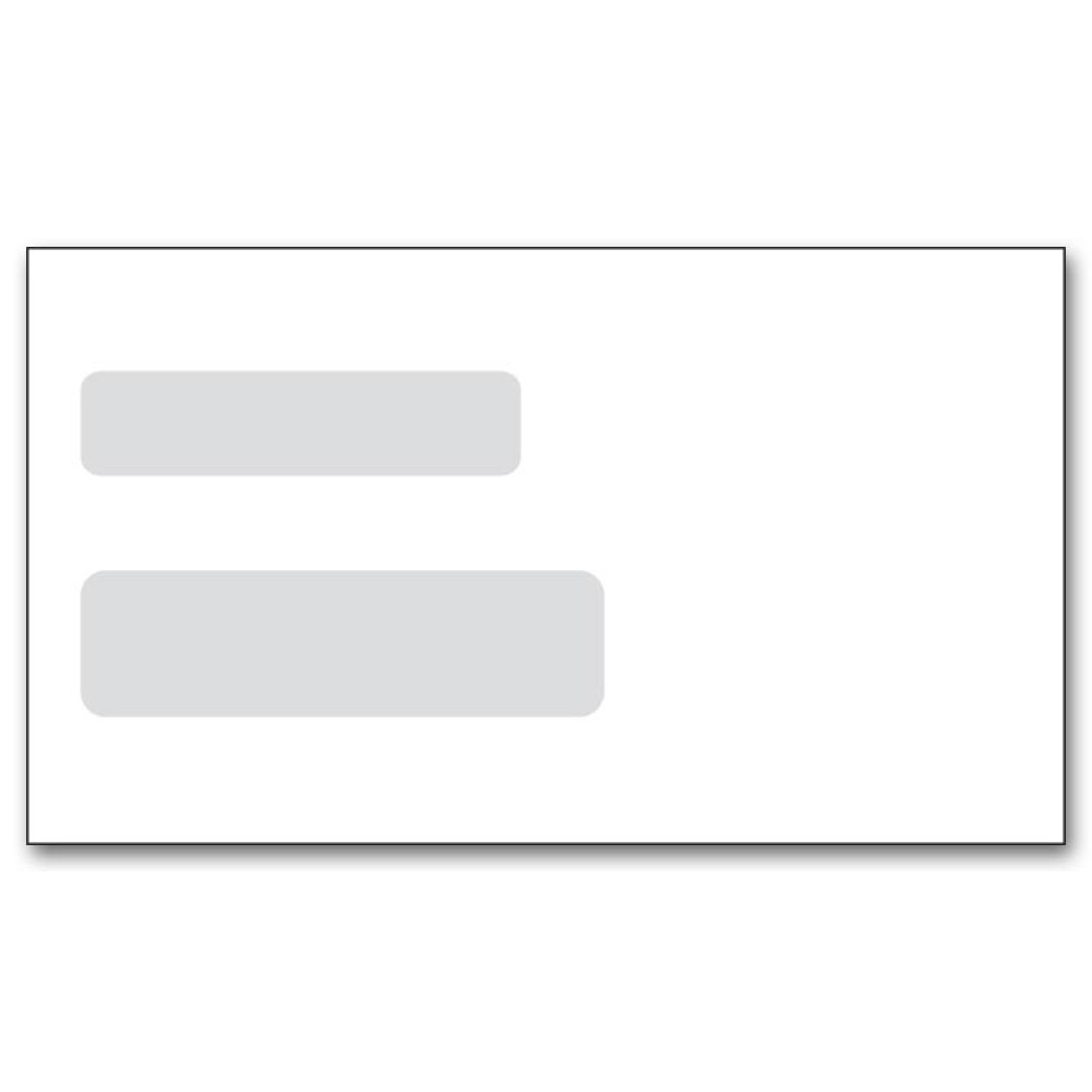 6 3/16 x 3 3/4 Double Window Envelope 