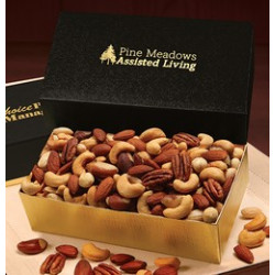 Gold & Black Gift Boxes with Deluxe Mixed Nuts