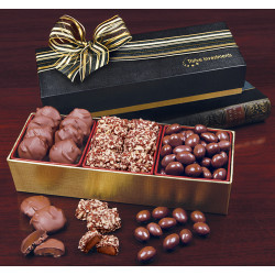 Gold & Black Gift Boxes with Premium Chocolate Trio