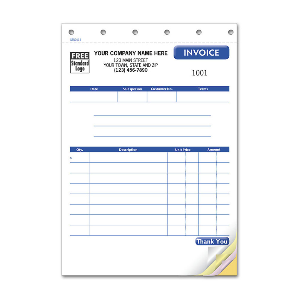 Compact Invoice, Carbonless 