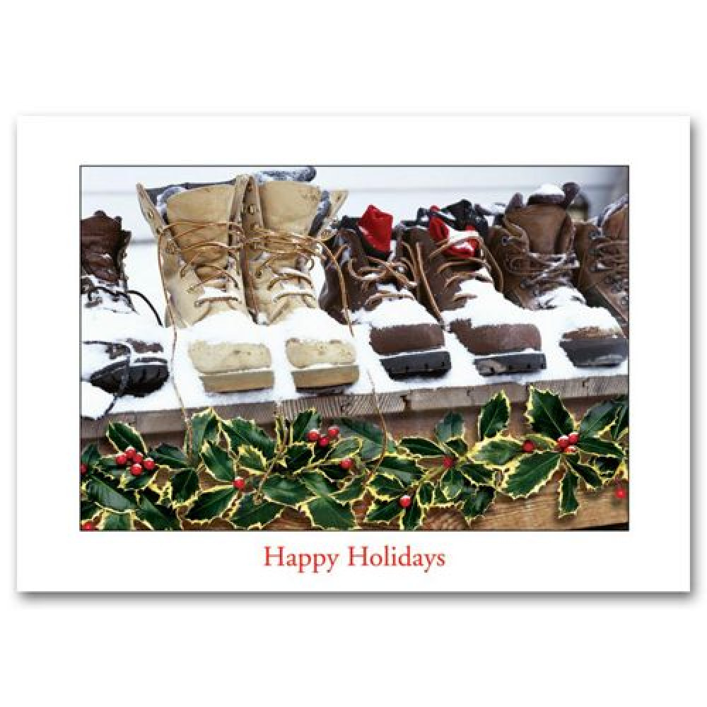 Snow Boots Contractor & Builder Holiday Cards 