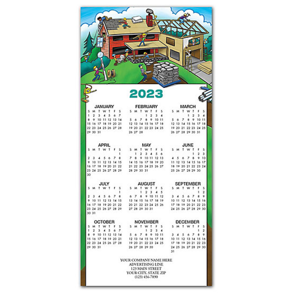 This New House Contractor & Builder Calendar Cards 