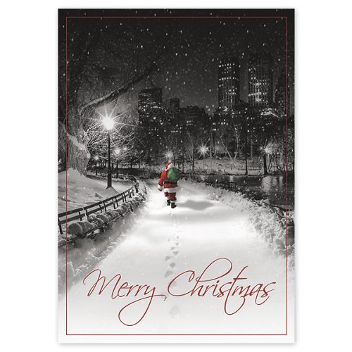 Midnight Santa Christmas Cards 