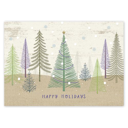 Pastel Pines Holiday Cards 