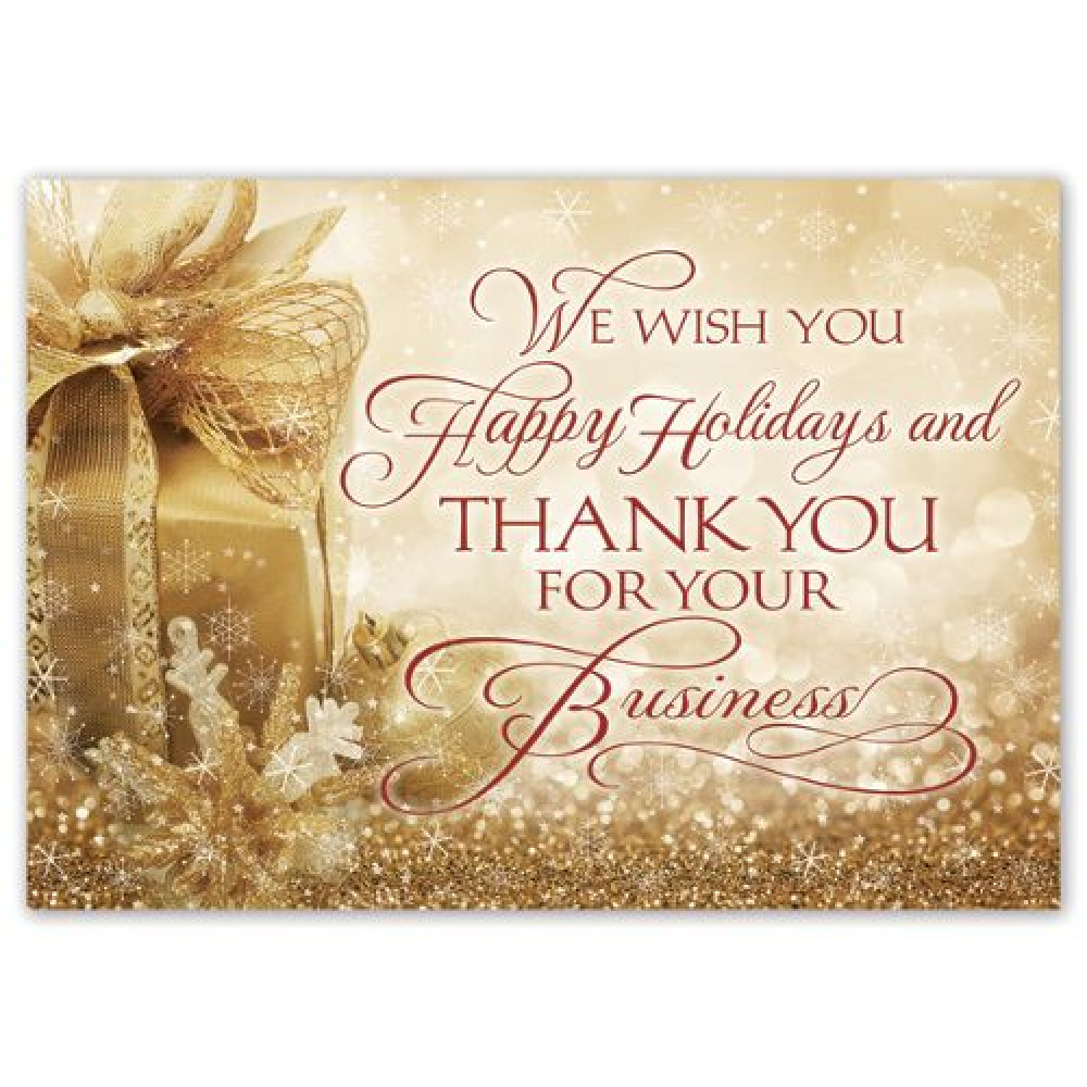 Gold Joy Holiday Cards 