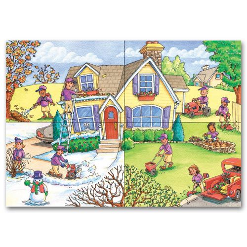 Seasonal Services Landscaping Holiday Cards 