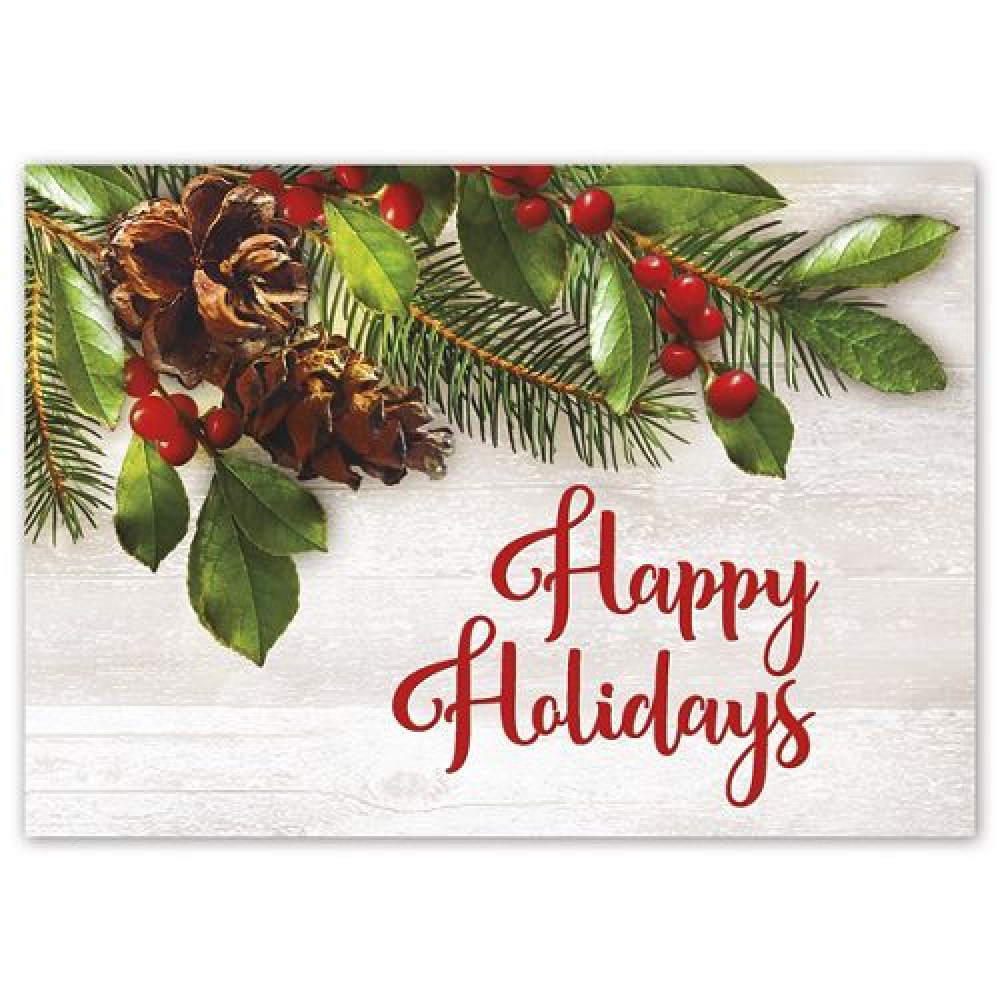 Woodland Sprig Holiday Greeting Cards 