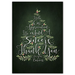 Evergreen Thanks Holiday Cards