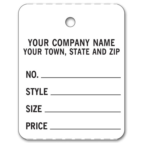Strips of White Price Tags