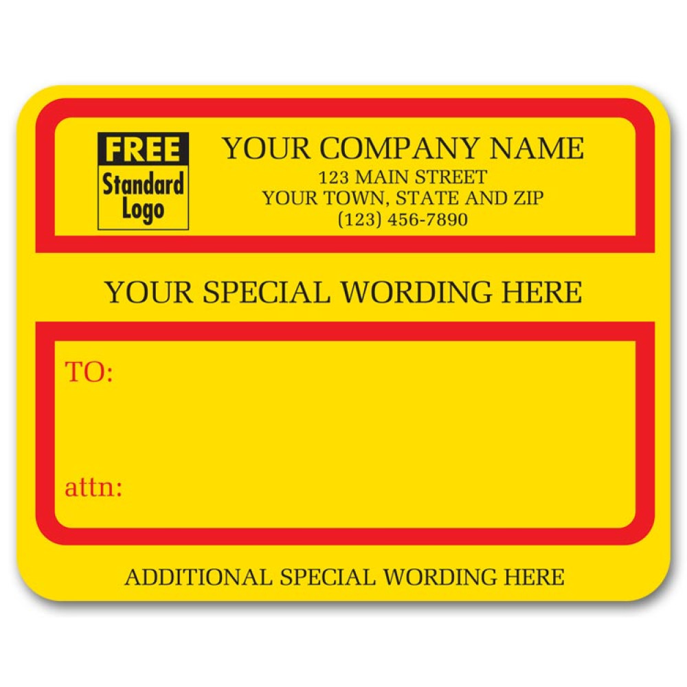 Specail Custom Wording Jumbo Labels 