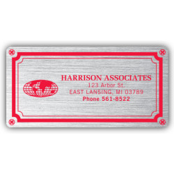 Weatherproof Plate Silver Labels