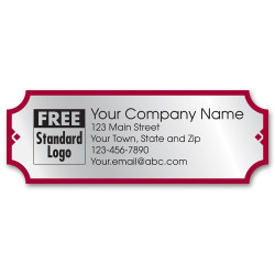 Rectangular Business Marketing Silve Labels