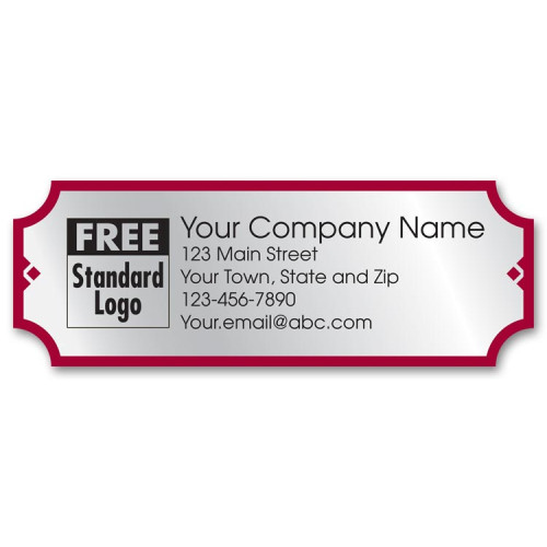 Rectangular Business Marketing Silve Labels 