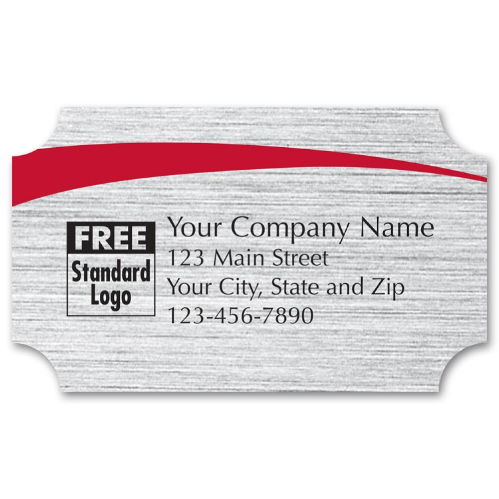 Rectangular White Brushed Labels 