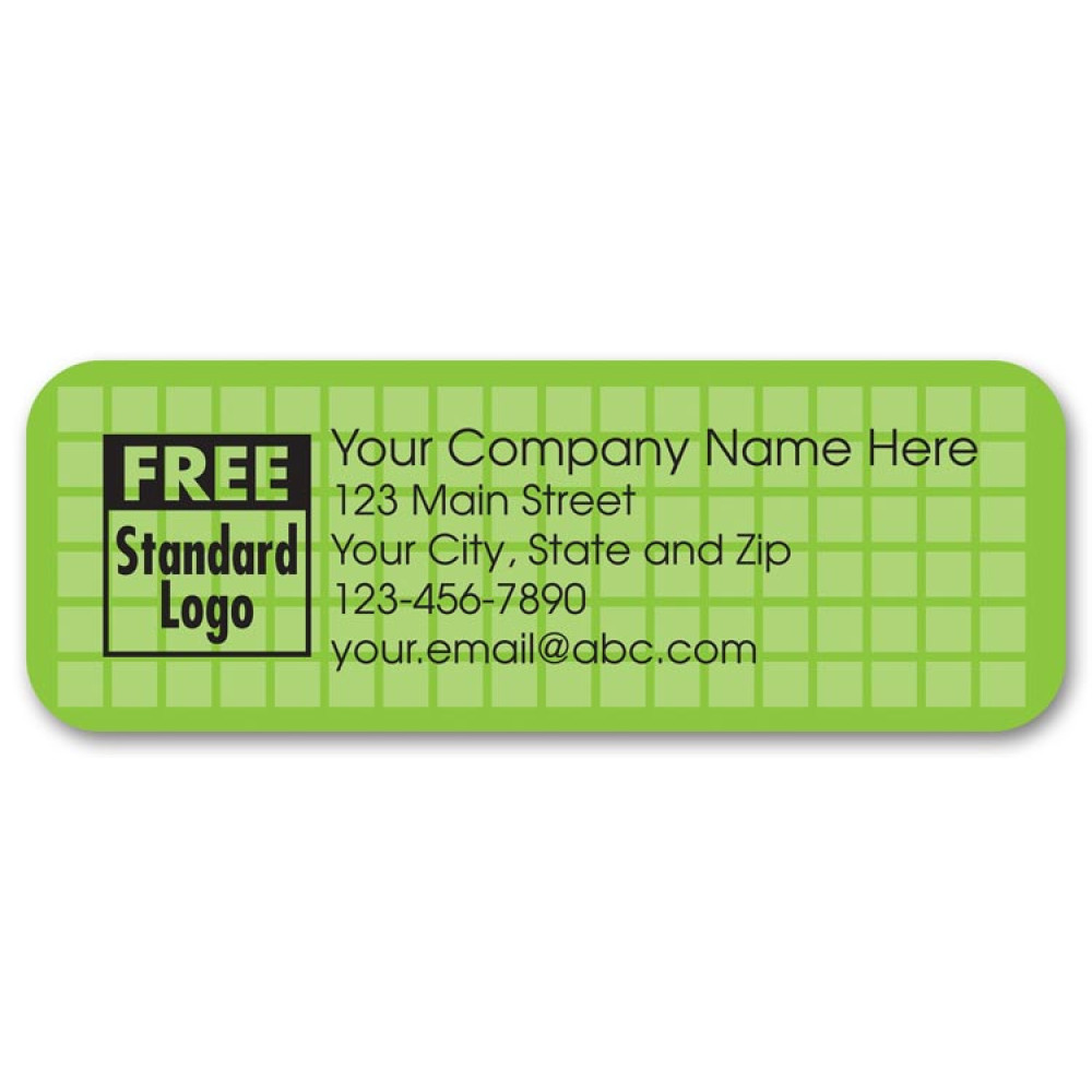 Rectangular Poly Labels with Green Squares 